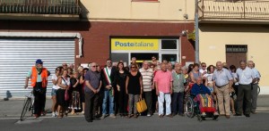 Sindaco e vicesindaco insieme agli abitanti di Masi San Giacomo