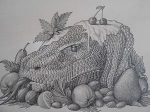 Una delle opere in mostra