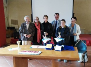 Da sinistra, Vito Tumiati, Francesca Mariotti, Federica Cipriani, Girolamo Calò, Irene Grazi e Maria Cristina Nascosi Sandri