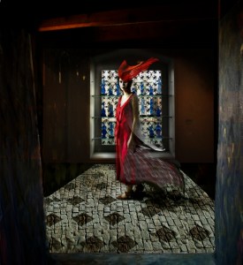 VITO CARTA, Red presence 90x100 2015 (TRANS-FIGURAZIONE)